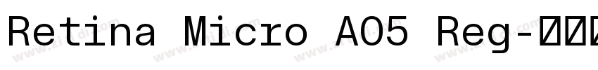 Retina Micro A05 Reg字体转换